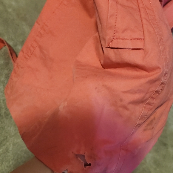 🔆 Pink Banana Republic femine pea/ladies trench style jacket damaged - Picture 12 of 16